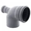 Отвод универсальный 110 с выходом 50/87*(фронт-тыл) из полипропилена