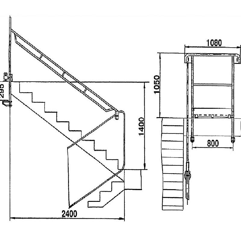 Временное ограждение лестничных маршей и площадок