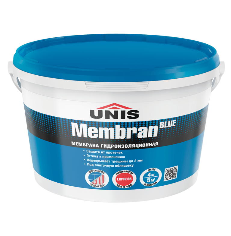 UNIS BLUE MEMBRAN Эластичная полимерная гидроизоляция 4 кг