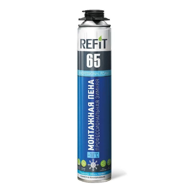Пена монтажная Refit 65 зимняя, под пистолет -18 °С +35 °С