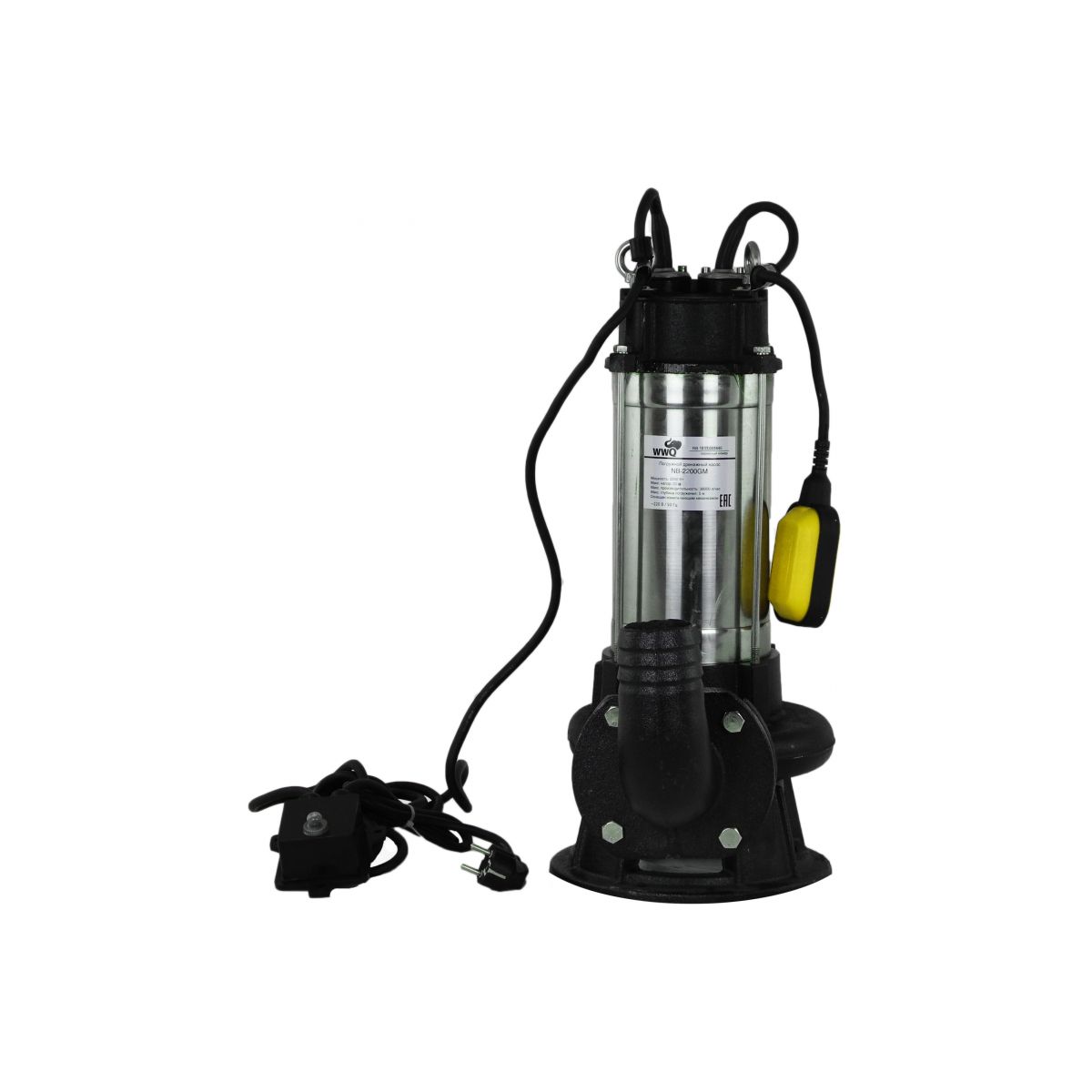 Насос дренажно-канализационный WWQ NB-2000GM (с измельчителем) — изображение 2