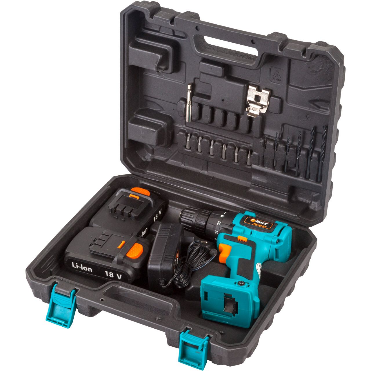 Дрель-шуруповерт аккумуляторная BORT BAB-18X-BLK (2x1,5А.ч) — изображение 6