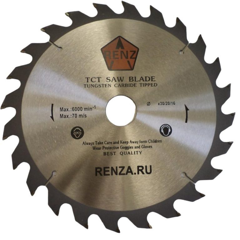 Пильный диск 190х36Тх30/20/16 RENZA (т/спл.)