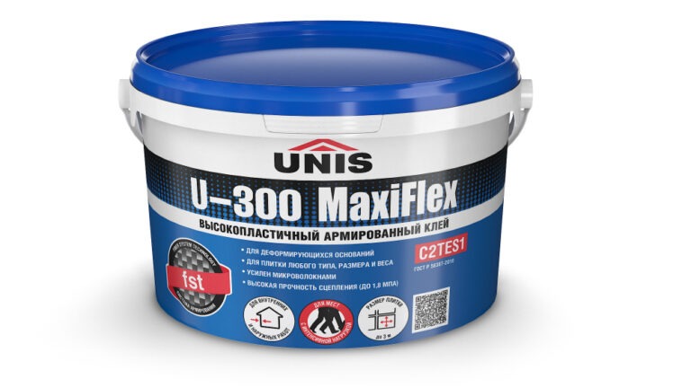 U-300 MAXIFLEX Эластичный армированный клей для деформирующихся оснований 5 кг
