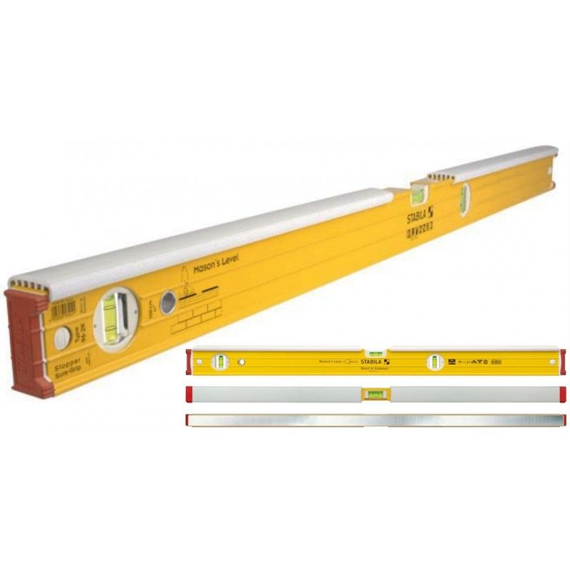 STABILA Уровень 96-2 К 3 глазка, с бронированным протектором, 80 см ( 2верт.,1гориз.,точн. 0,5мм/м)