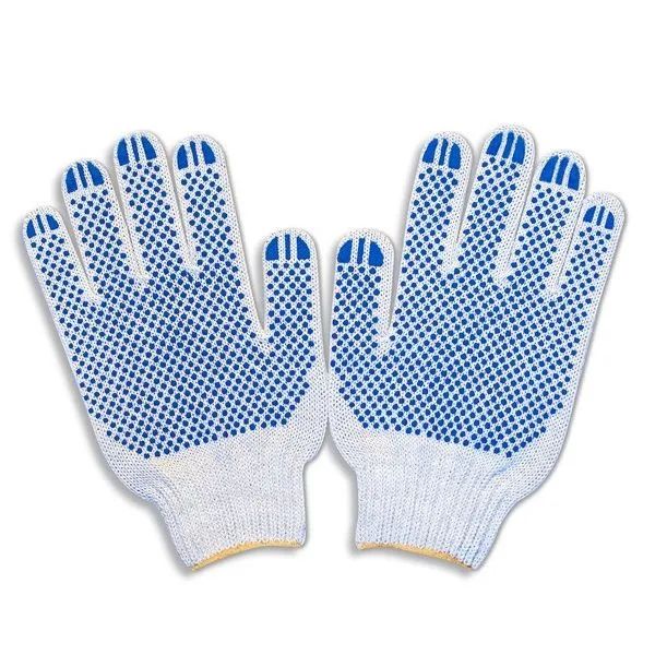 Перчатки х/б с ПВХ напылением 7 класс 4 нити