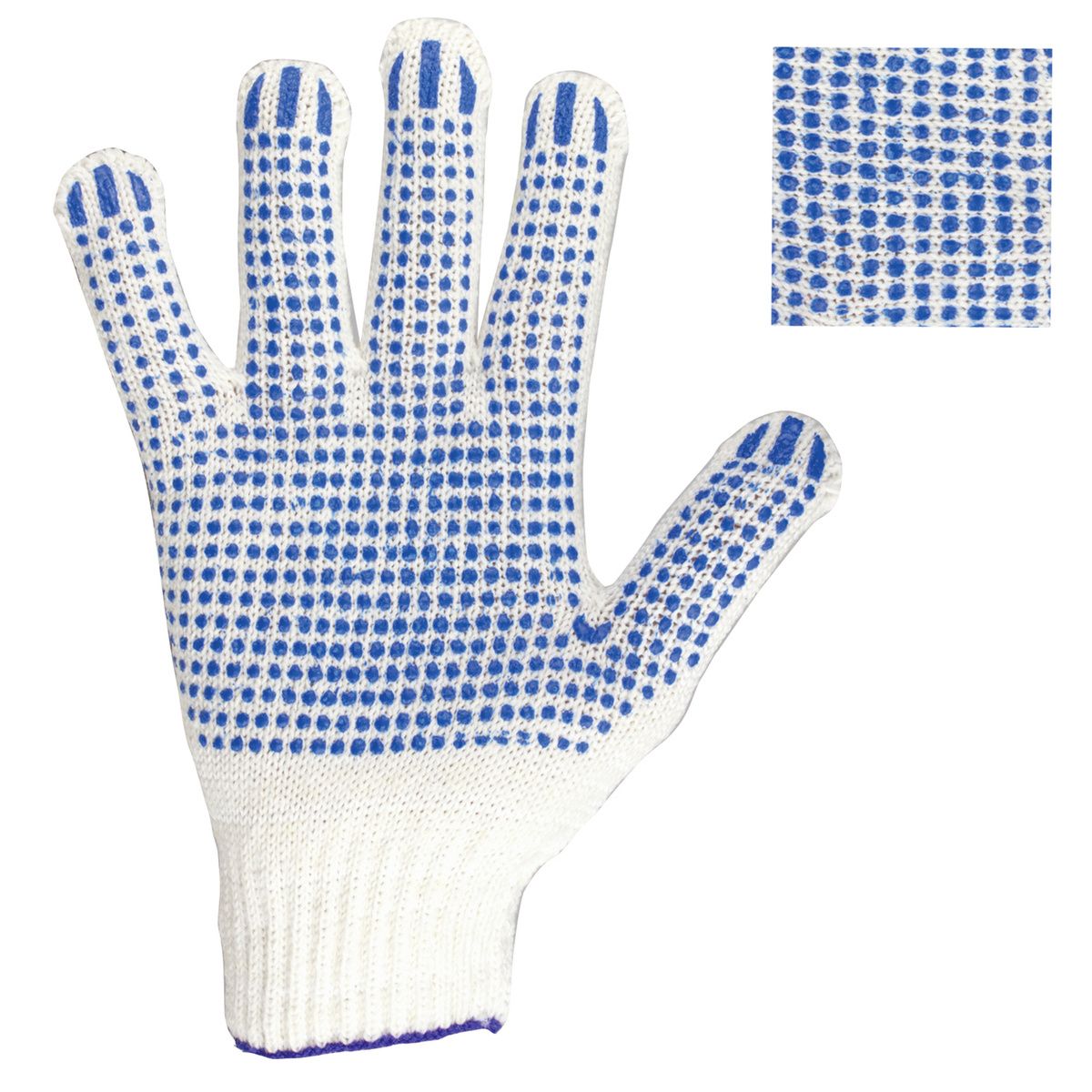 Перчатки х/б с ПВХ напылением 7 класс 4 нити — изображение 6