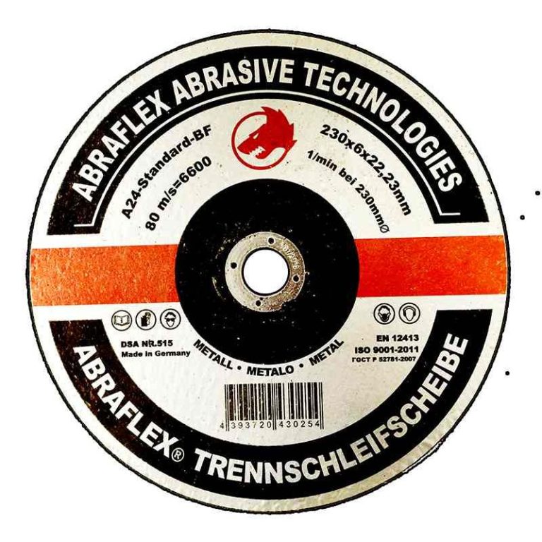 Круг зачистной абразивный п/м/нерж. ABRAFLEX 230х6х22 A-30 Standard BF