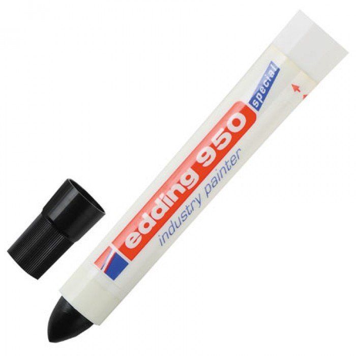 Маркер универсальный Edding для промышленной графики, круглый наконечник 10 мм, черный Е-950-1