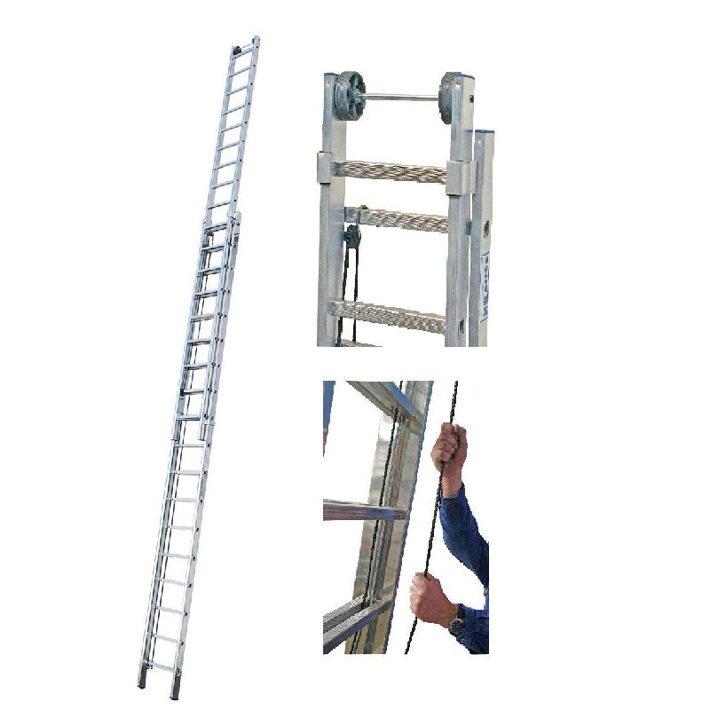 Лестница выдвижная с тросом Krause 2х24 ступеней
