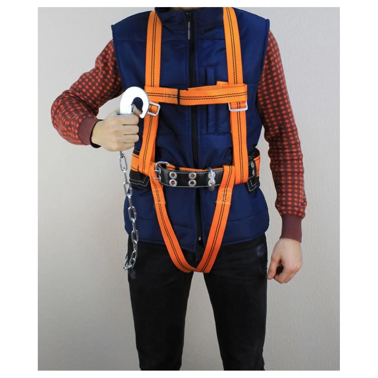 Пояс предохранительный УСП II АЖ (ПП 2 АЖ) с плечевыми и ножными лямками, полиамидным стропом — изображение 4