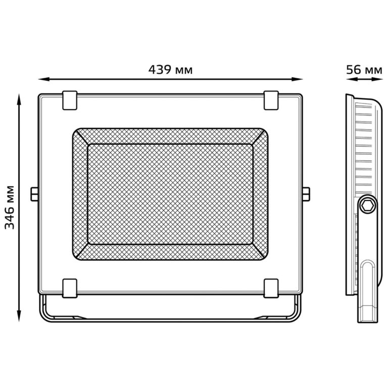 Прожектор светодиодный Led 200Вт IP65 6500К черн. 1/6 Gauss 613100200 — изображение 9