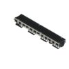 Лоток водоотводный PolyMax Drive DN100 h136 пластиковый с решеткой щелевой чугунной ВЧ кл.D (комплект)