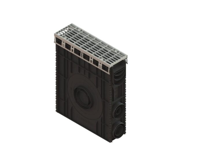 Пескоуловитель пластиковый PolyMax Drive DN100 H600 с решеткой ячеистой ОС кл. А15 (к-т)