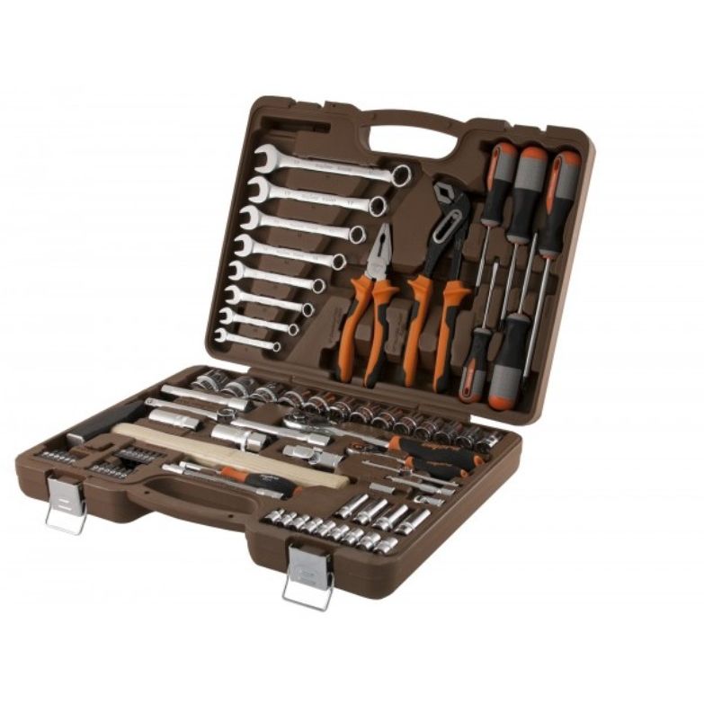 Набор инструмента универсальный 1/4", 1/2"DR с головками торцевыми 12-гранными 77 предметов OMT77S12 062-55437 — изображение 3