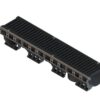 Лоток водоотводный пластиковый PolyMax Drive DN150 h166 с решеткой щелевой чугунной ВЧ кл.С250 (к-т)