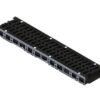 Лоток водоотводный пластиковый PolyMax Drive DN150 h96 с решеткой чугунной «шина» ВЧ кл.Е600 (к-т)