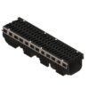 Лоток водоотводный пластиковый PolyMax Drive DN200 h217 с решеткой чугунной «шина» ВЧ кл. Е600 (к-т)