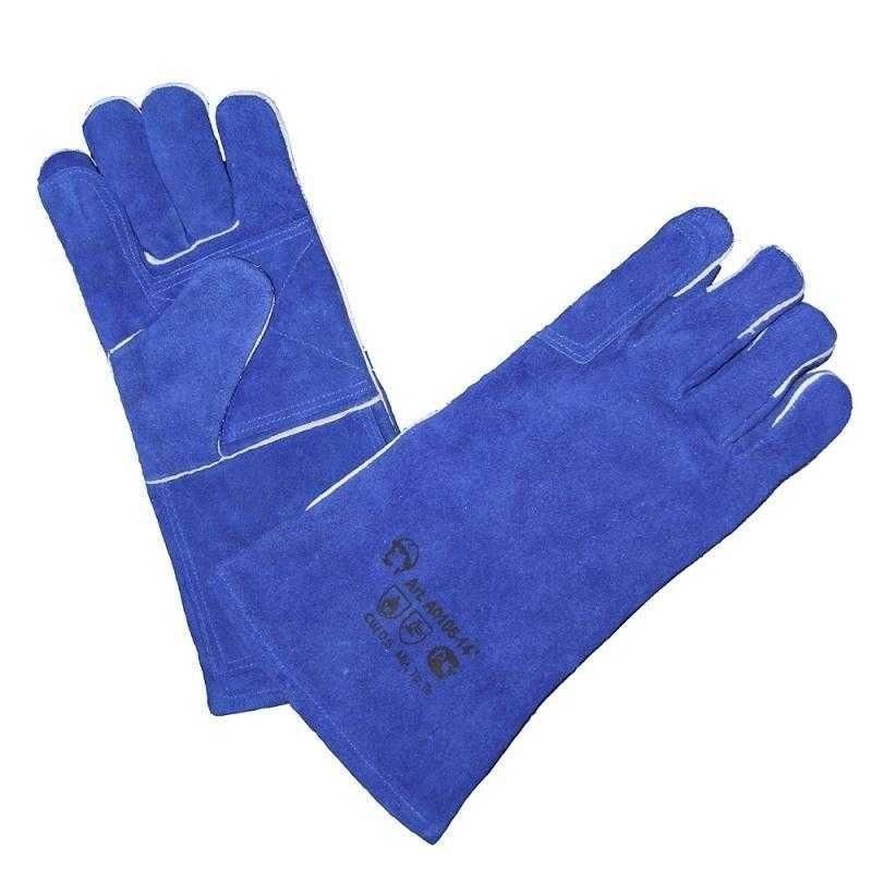 Краги спилковые "Сапфир", особо прочные, кевларовая нить