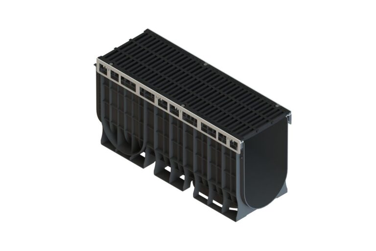 Лоток пластиковый PolyMax Drive DN300 H510 с щелевой чугунной решеткой C250 (к-т)
