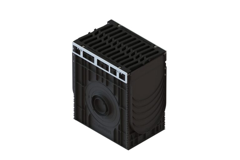 Пескоуловитель сборный PolyMax Drive DN300 H616 с чугунной решеткой "шина" E600 (к-т)