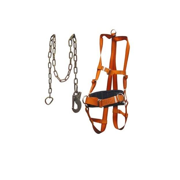 Пояс предохранительный УСП II аГЖ (ПП 2 аГЖ) с ножными и плечевыми лямками, цепью и амортизатором