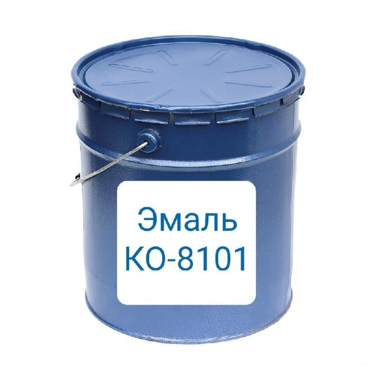 Эмаль термостойкая по металлу КО-8101 серебристо-серая, ведро 25кг