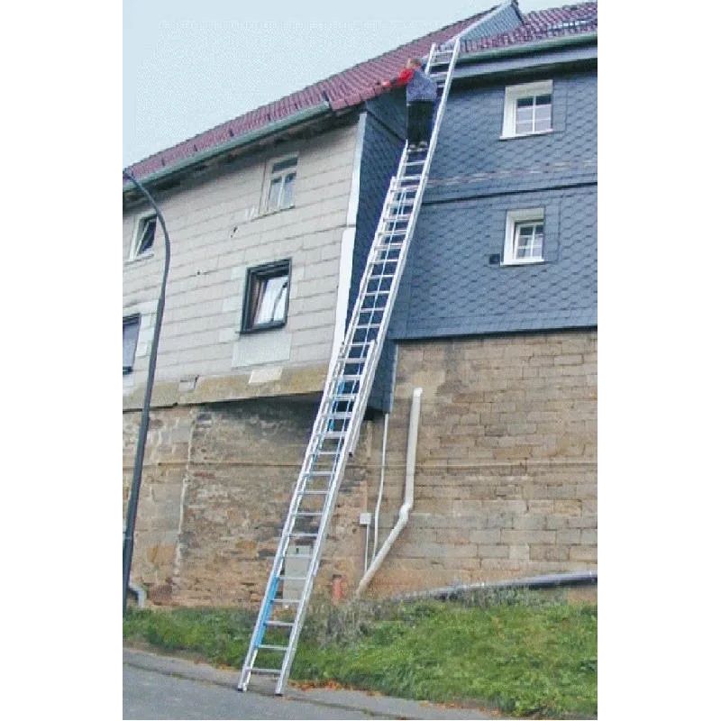 Лестница выдвижная с тросом Krause 3х16 ступеней