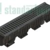 Лоток водоотводный пластиковый PolyMax Basic DN150 h217 с решеткой пластиковой ячеистой кл. В125 (комплект)
