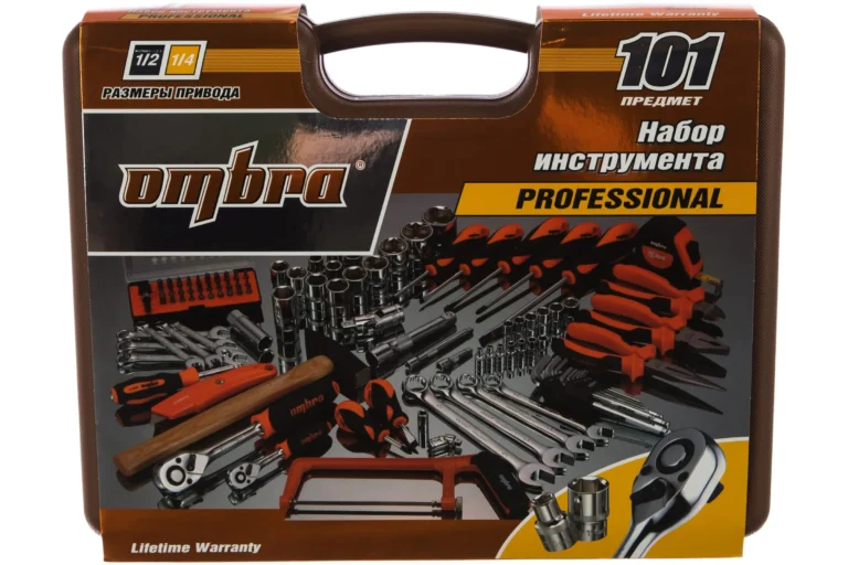 "Набор инструмента универсальный 1/4"", 1/2""DR, 101 предмет Ombra OMT101S 062-55979" — изображение 2