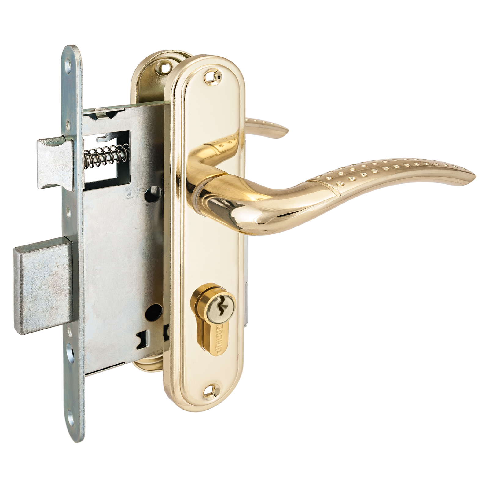 АЛЛЮР ЗВ 4-132 GP латунь Замок врезной с/руч (20)