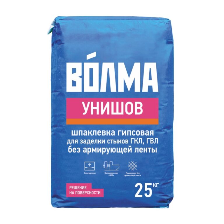 Шпаклевка гипсовая Волма Унишов для заделки стыков, ГКЛ, ГВЛ, 25 кг — изображение 3