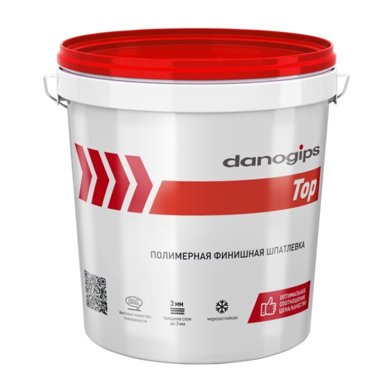 Шпаклевка полимерная Danogips Dano Top 5 финишная готовая (10 л) — изображение 3