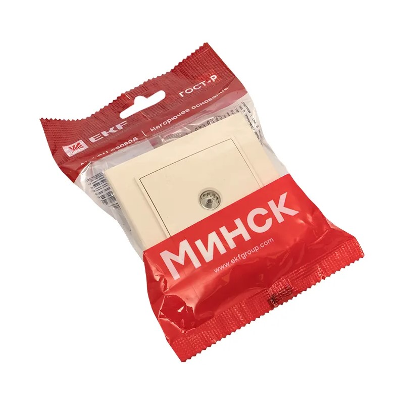 Розетка телевизионная TV с/у Минск ERA00-027-20, 1 гнездо, бежевая — изображение 3