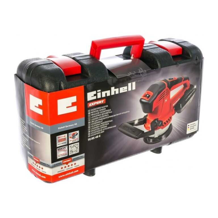 Шлифмашина эксцентриковая сетевая Einhell TE-RS 40 E, 0,4кВт, d=125 мм, амплитуда=2,5 мм — изображение 10