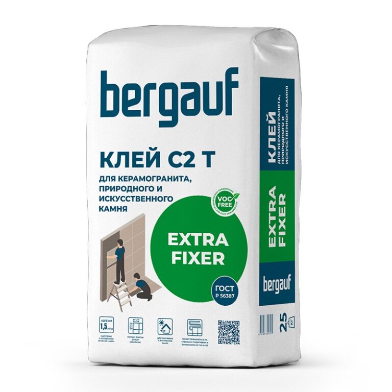 Клей для керамогранита и камня Bergauf Extra Fixer (25кг)