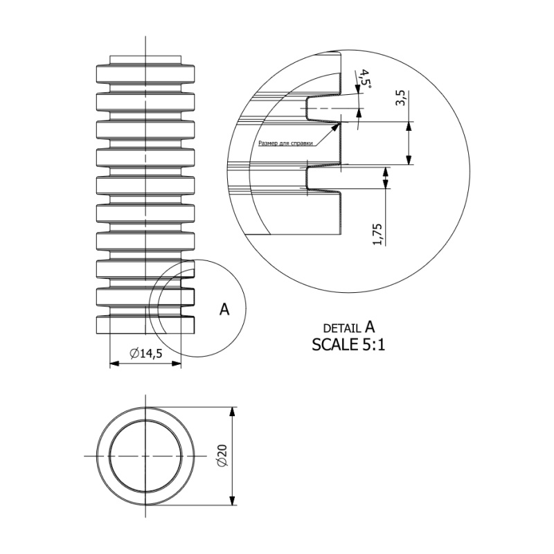 Труба гофрированная ПВХ строительная с зондом, d=20 мм, серая (100 п.м.) — изображение 5