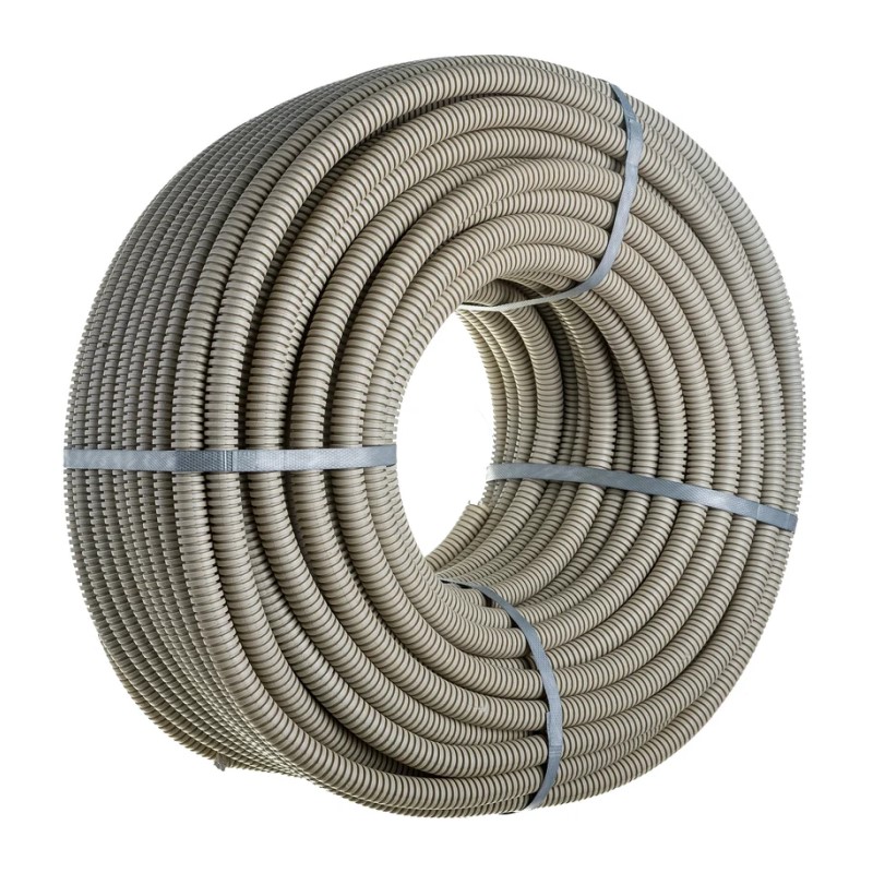 Труба гофрированная ПВХ строительная с зондом, d=20 мм, серая (100 п.м.) — изображение 2