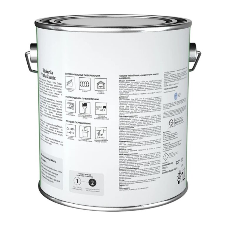 Антисептик кроющий Tikkurila Vinha Classic VVA полуматовый (2,7 л) — изображение 3
