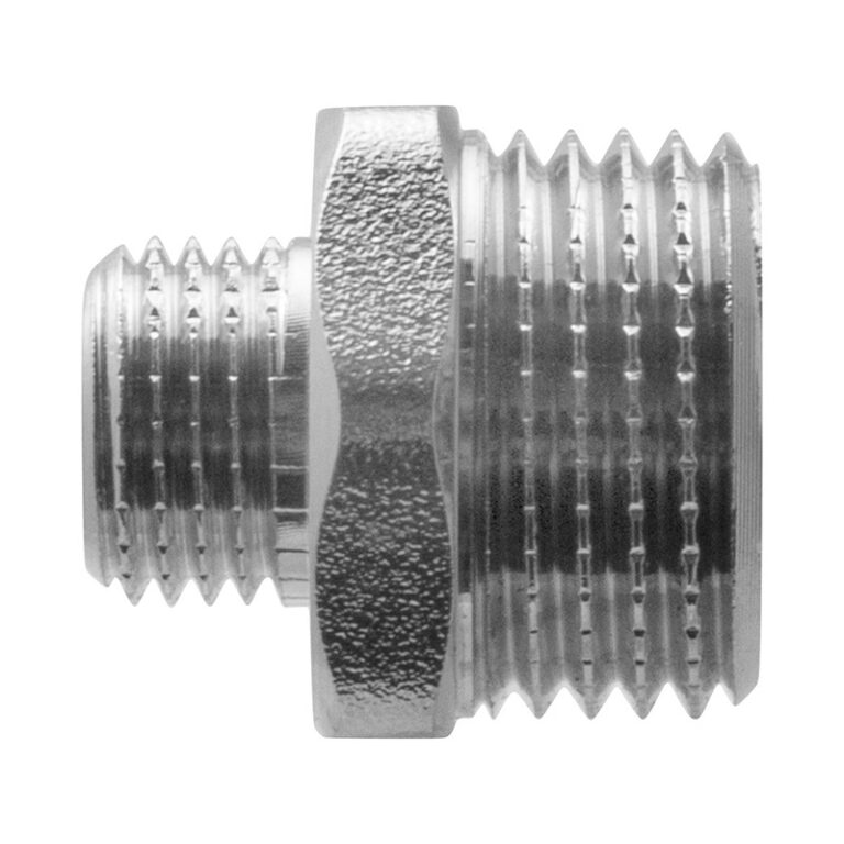 Ниппель (бочонок) переходной 1/2" x 1/4" НР — изображение 2