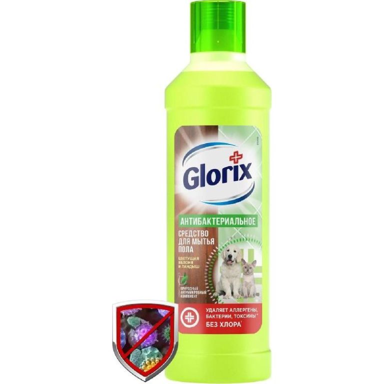 Glorix Средство для мытья пола с дезинфицирующим эффектом Цветущая яблоня и ландыш 1 л
