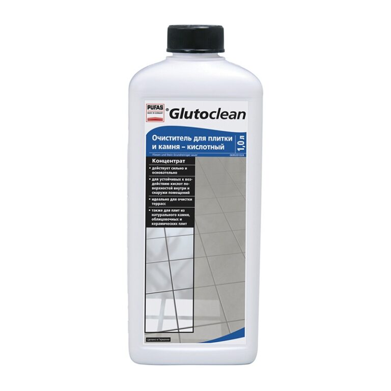 Очиститель для плитки и камня кислотный Pufas Glutoclean №352 (1 л) — изображение 2
