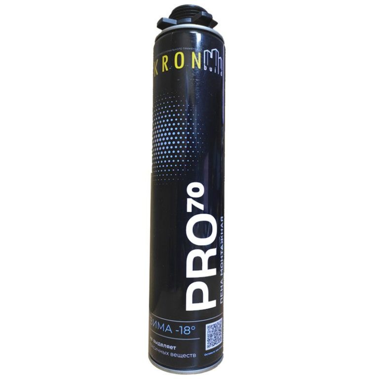 Пена монтажная KRONbuild Зима PRO 70, под пистолет, –18° до +30° С.