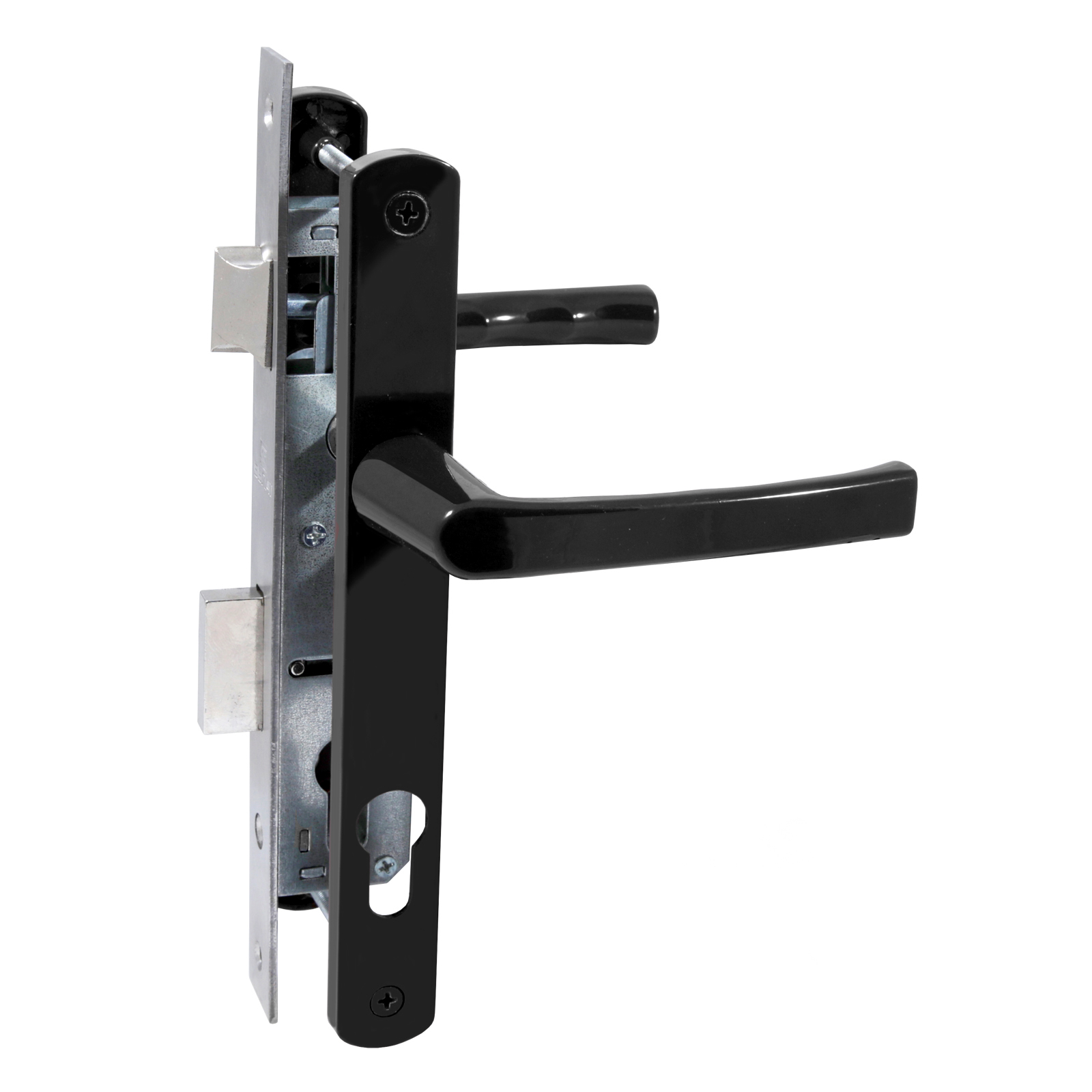 БУЛАТ ЗВ4-1.20.01.9005 черный БЕЗ МЦ Замок для КАЛИТКИ врезной с ручкой