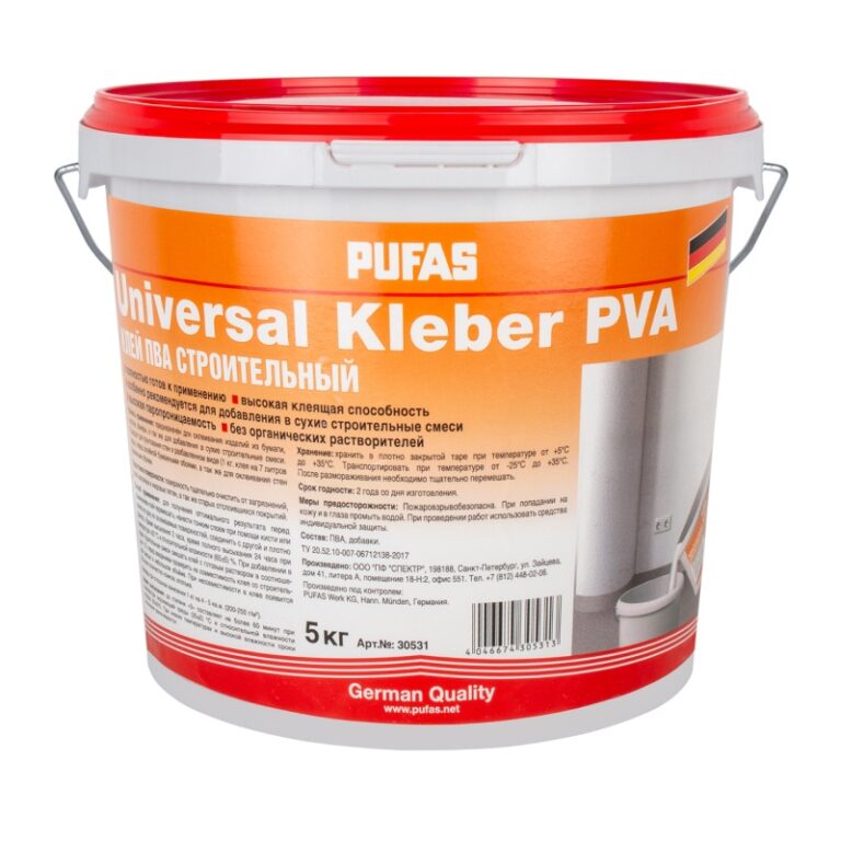 Клей ПВА Pufas Universal Kleber cтроительный (5 кг) — изображение 2