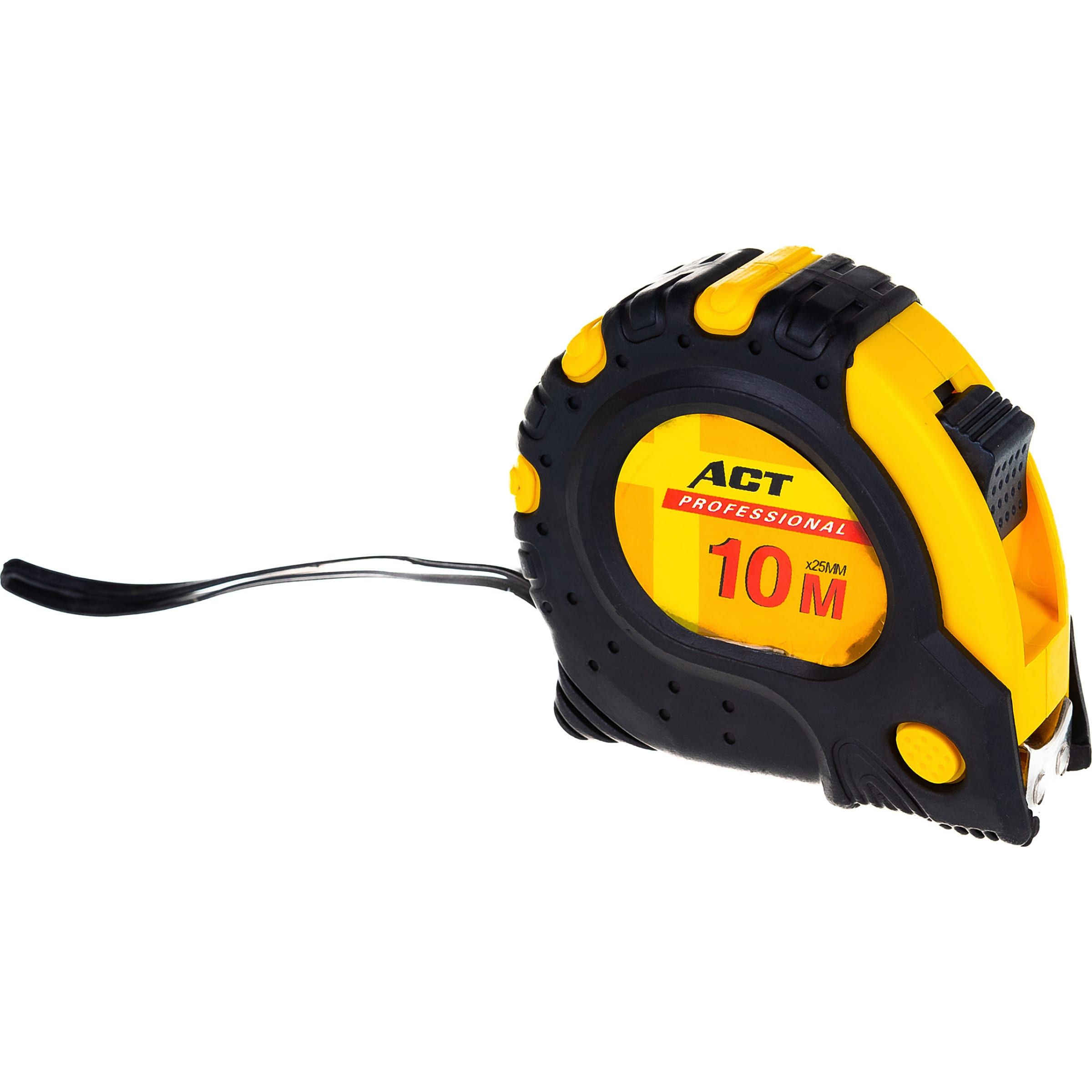 Рулетка прорезиненный корпус 10 м ширина ленты 25 мм, с магнитом 10512 — изображение 2