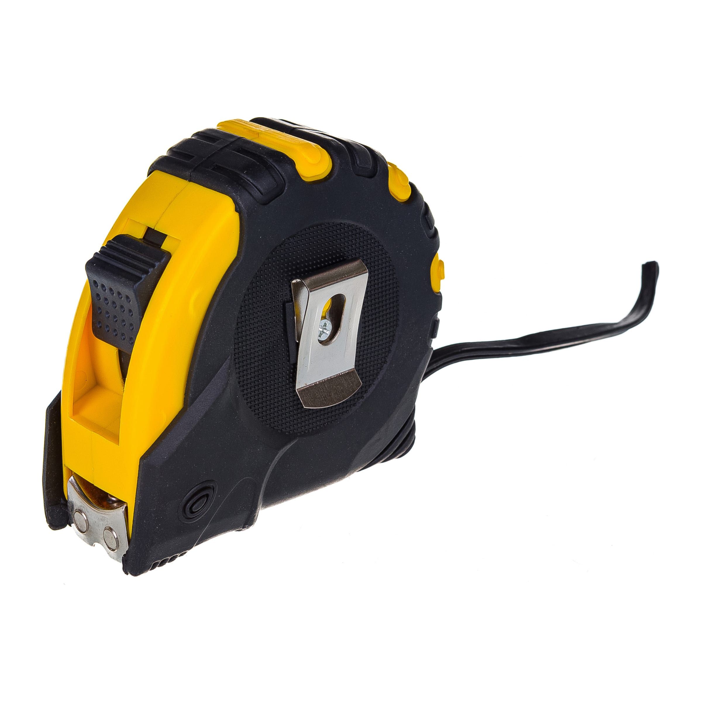 Рулетка прорезиненный корпус 10 м ширина ленты 25 мм, с магнитом 10512 — изображение 3