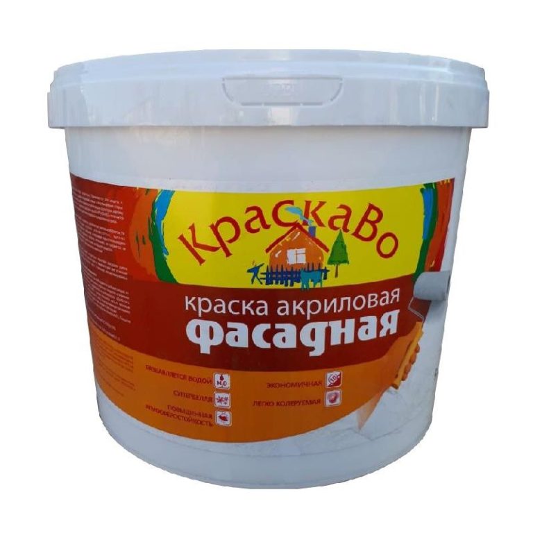 Краска ВД-АК 1180 Фасадная Супербелая (фас.15 кг)