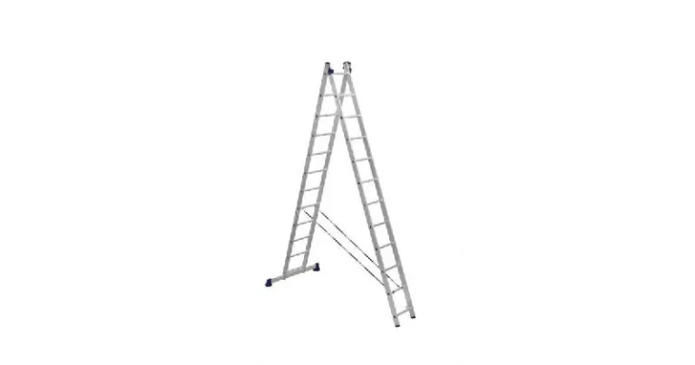 Алюминиевая двухсекционная лестница 2х13 Н=6,18м. ALUMET