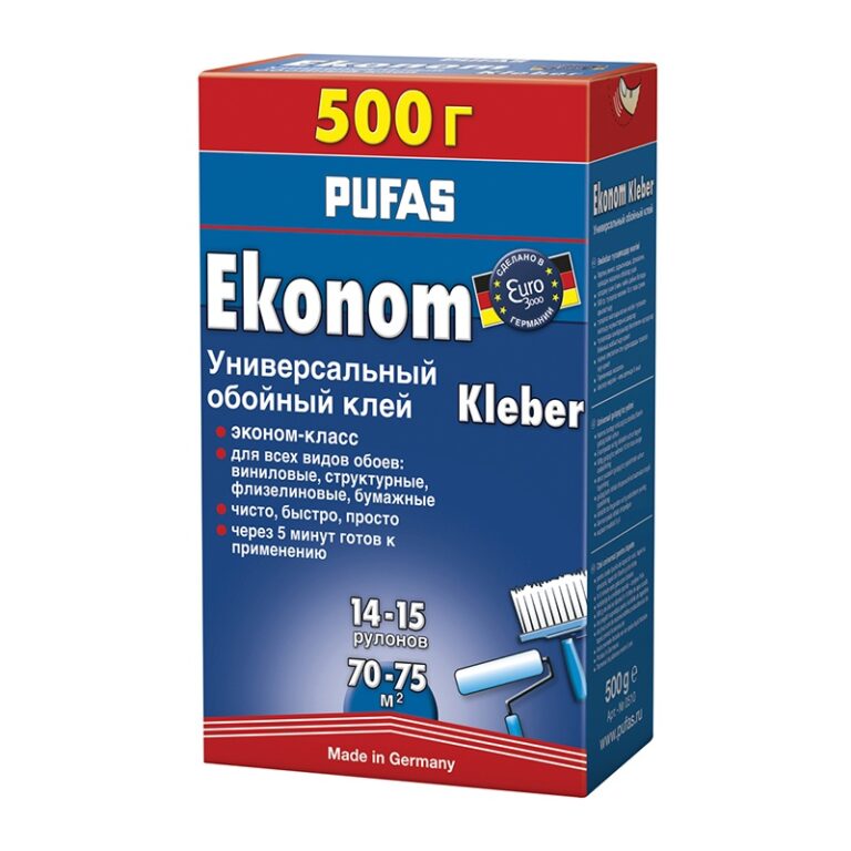 Клей для обоев универсальный Pufas Euro 3000 Ekonom N0510 (0,5 кг) — изображение 2